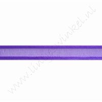 Organza Satijnrand 10mm (rol 22 meter) - Paars
