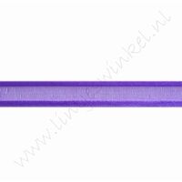 Organza Satijnrand 10mm (rol 22 meter) - Paars