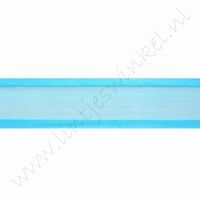 Organza Satijnrand 22mm (rol 22 meter) - Aqua