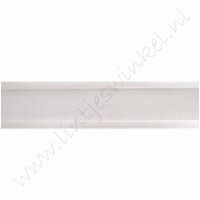 Organza Satijnrand 22mm (rol 22 meter) - Creme