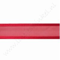 Organza Satijnrand 22mm (rol 22 meter) - Rood