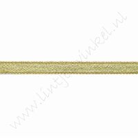 Glitter organza lint 6mm (rol 22 meter) - Goud