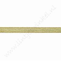 Glitter organza lint 6mm (rol 22 meter) - Goud