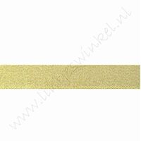 Glitter organza lint 16mm (rol 22 meter) - Goud