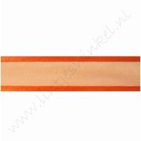 Organza Satijnrand 22mm (rol 22 meter) - Oranje